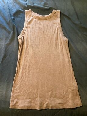 Women's Sleeveless Ribbed Tank Top - Brown
